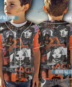 Alternative view of Lady Gaga Mayhem Collage Baseball Jersey, Gothic Rock Style T-Shirt, Grunge Vintage Aesthetic Shirt