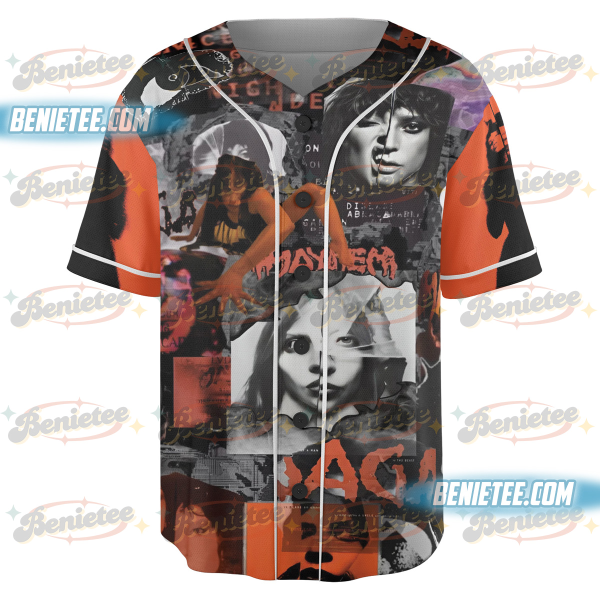 Lady Gaga Mayhem Collage Baseball Jersey, Gothic Rock Style T-Shirt, Grunge Vintage Aesthetic Shirt - Image 5