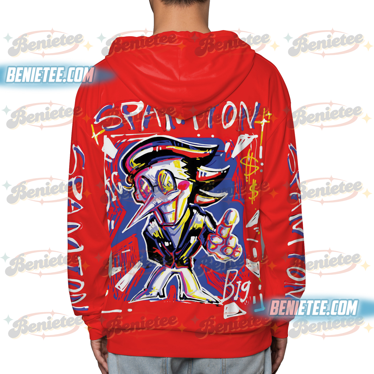 Spamton Retro Shirt 3D,Deltarune Hoodie 3D, Vaporwave Glitchcore Gamer Top, 80s Aesthetic Video Game Gift - Image 3