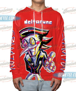 Alternative view of Spamton Retro Shirt 3D,Deltarune Hoodie 3D, Vaporwave Glitchcore Gamer Top, 80s Aesthetic Video Game Gift