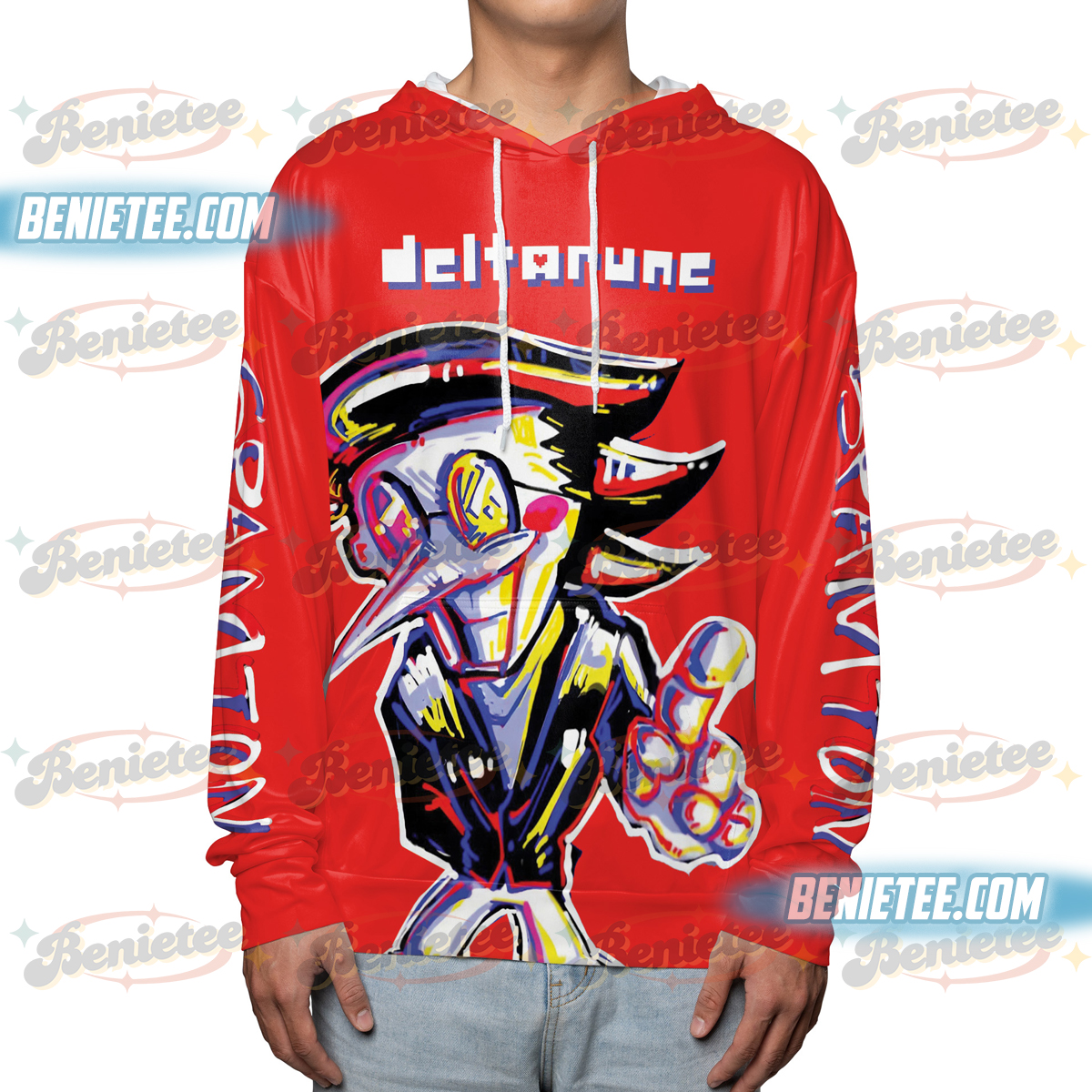 Spamton Retro Shirt 3D,Deltarune Hoodie 3D, Vaporwave Glitchcore Gamer Top, 80s Aesthetic Video Game Gift - Image 2