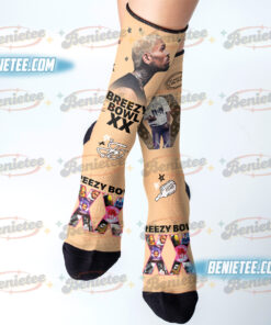 Vintage 2025 Breezy Bowl XX Tour Socks, Chris Brown Tour Socks