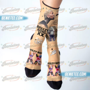 Vintage 2025 Breezy Bowl XX Tour Socks, Chris Brown Tour Socks