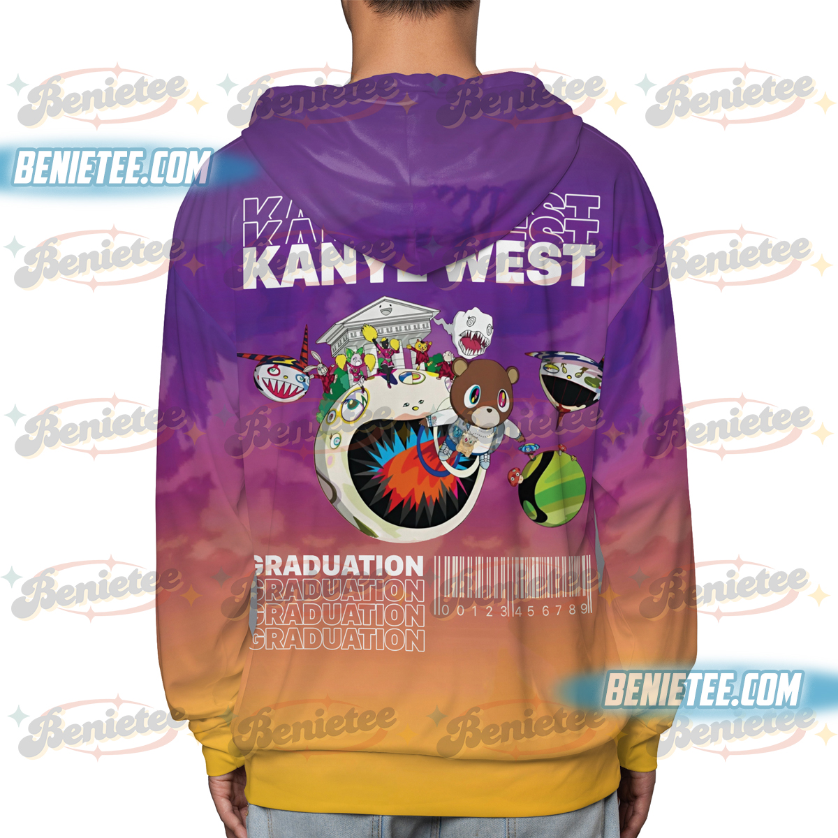 Kanye West Album Graphic Hoodie 3D, Vintage Reaper Kanye West Tour Shirt 3D, Kanye West Shirt Gift for men Graduation Kanye West Gift Valentines - Image 3