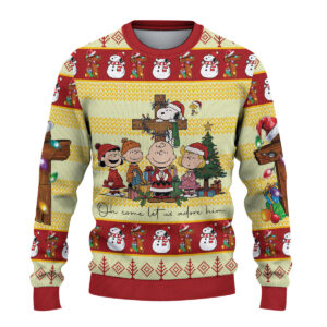 Alternative view of Christmas Snoopy Ugly Sweatshirt, Christmas Cartoon Dog Sweatshirt, Holiday Season Shirt, Cute Dog Sweater