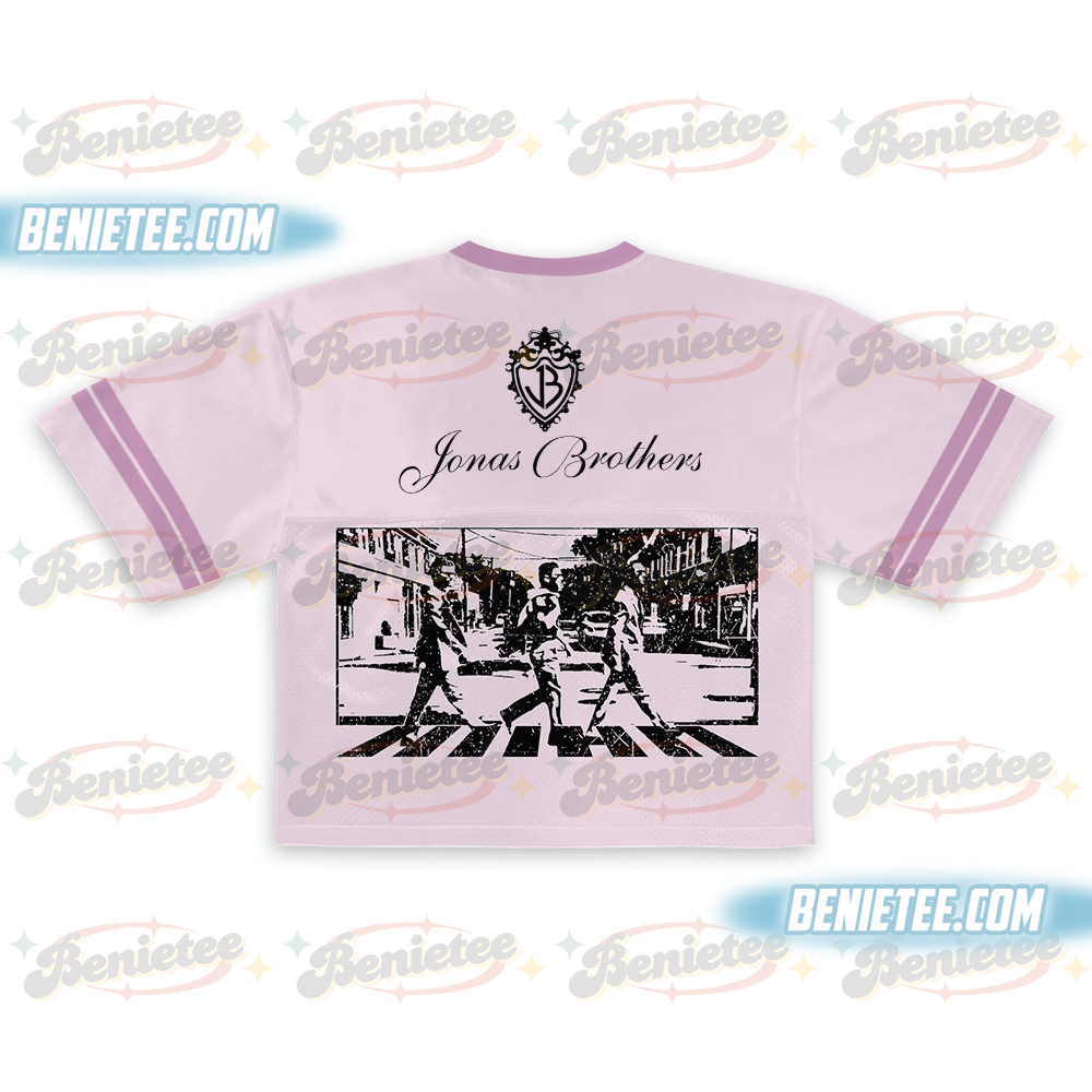 Vintage Jonas Brothers Tour Football Jersey Croptop, Jonas Bros 20th Annivesary Tour 2025 Shirt, Jonas Brother Merch, Jonas Brother Unisex T-shirt - Image 3