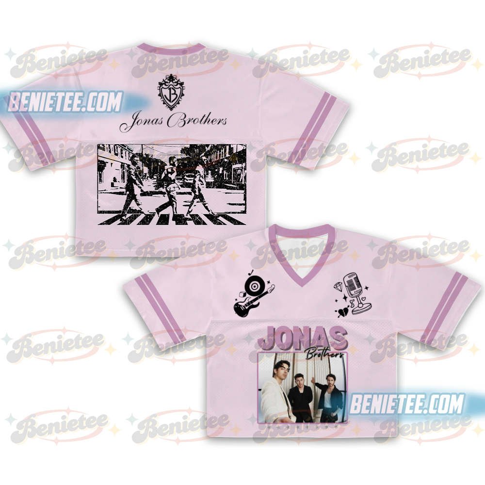 Vintage Jonas Brothers Tour Football Jersey Croptop, Jonas Bros 20th Annivesary Tour 2025 Shirt, Jonas Brother Merch, Jonas Brother Unisex T-shirt
