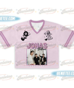 Alternative view of Vintage Jonas Brothers Tour Football Jersey Croptop, Jonas Bros 20th Annivesary Tour 2025 Shirt, Jonas Brother Merch, Jonas Brother Unisex T-shirt