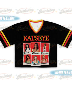 Alternative view of KATSEYE Beautiful Chaos Album Football Jersey Croptop, K-pop Concert Jersey, Girl Group Merch T-shirt, Fan Gift , Katseye shirt kpop bias