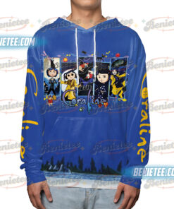 Alternative view of Scary Doll Book Stamps Hoodie 3D, Horror Doll Cartoon Movie Shirt 3D, Cartoon Character Shirt Gift, Retro Halloween Movie Tee