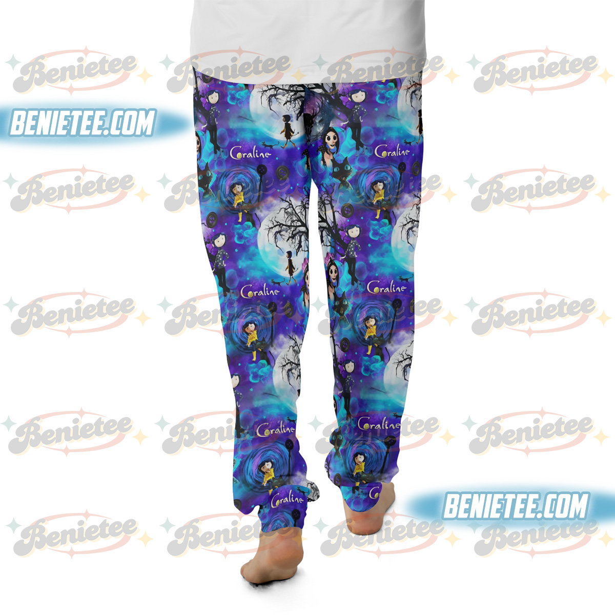 Coraline Stamp Halloween Pants 3D, Halloween Doll Tee, Horror Doll Cartoon Movie Sweatpants, Scary Cartoon, Cartoon Character Shirt, Halloween Gifts - Image 2