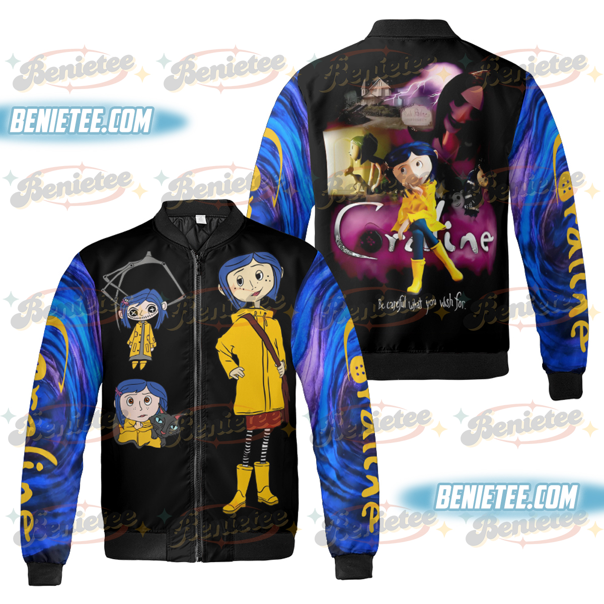 Fantasy Movie Bomber Jacket, Coquette Bow Movie Eyes Shirt, Horror Movie Tee, Halloween, Cartoon Character Gift, Cute Halloween Graphic Outfit