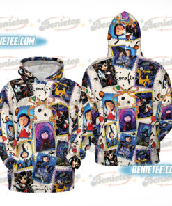 Halloween Doll costume Tee 3D, Coraline 3D, Horror Doll Cartoon Movie Hoodie 3D, Cartoon Character shirt Gift