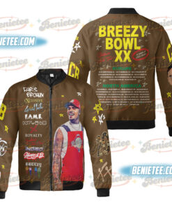 Breezy Bowl XX Tour Bomber Jacket, Vintage Chris Brown Concert 2025 Jacket For Men, Music Tour Y2k Streetwear Jacket, Chris Brown Fan