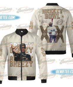 Retro Chris Brown Concert 2025 Jacket For Men, Breezy Bowl XX Tour Bomber Jacket, Music Tour Y2k Streetwear Jacket