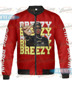 Alternative view of Vintage Chris Brown Concert 2025 Jacket For Men, Breezy Bowl XX Tour Bomber Jacket, Music Tour Y2k Streetwear Jacket