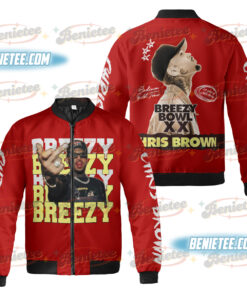 Vintage Chris Brown Concert 2025 Jacket For Men, Breezy Bowl XX Tour Bomber Jacket, Music Tour Y2k Streetwear Jacket