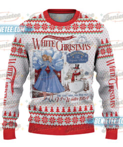 Alternative view of Haynes Sisters Sisters White Christmas Movie Ugly Sweater, Sister Sisters Song Xmas Holiday Shirt