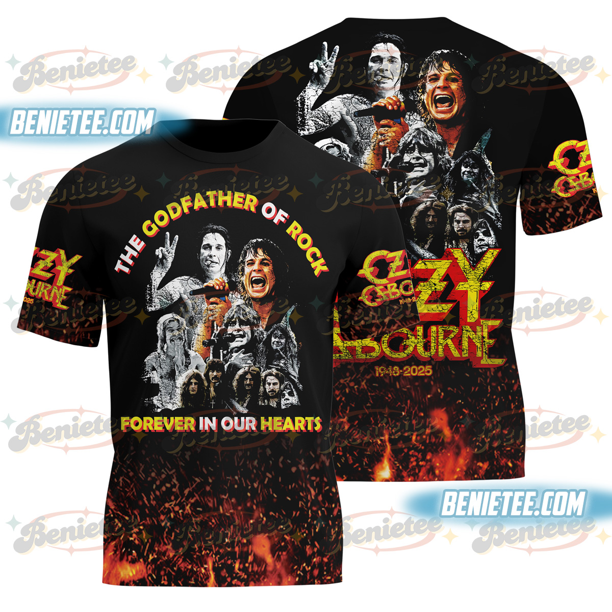 Ozzy Osbourne Shirt 3D, Prince of Darkness, RIP Ozzy Osbourne Tee 3D