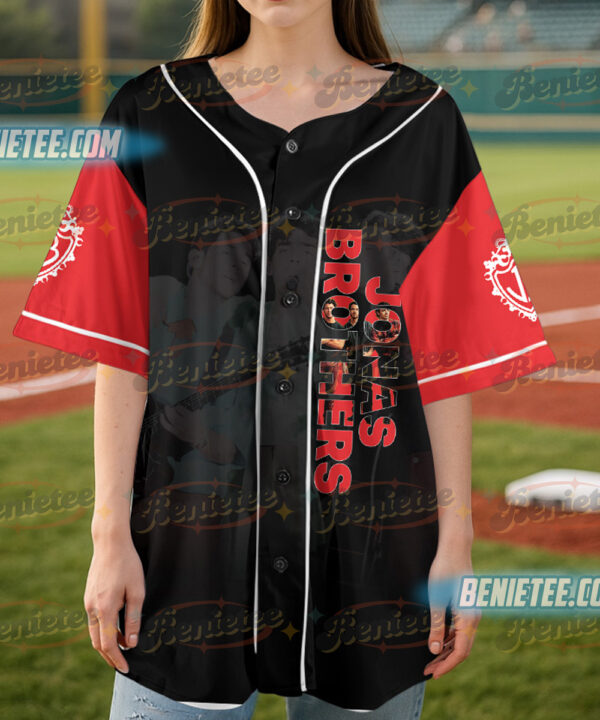 Alternative view of Jonas Bros 20th Annivesary Tour 2025 Baseball Jersey, Vintage Jonas Brothers Tour Jersey