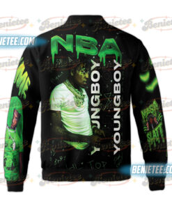 Alternative view of Youngboy Hiphop Vintage Bomber Jaket, Youngboy Merch Jacket, NBA Youngboy 2025 Masa Tour, NBA Youngboy Masa Albums