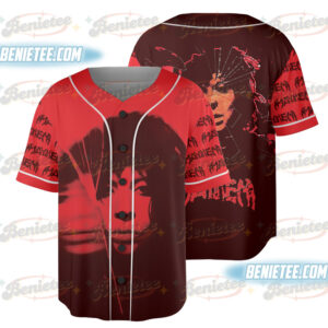 Mayhem Gothic Award Design TShirt, Mayhem Inner Label, Mayhem Red Baseball Jersey, Mayhem Award Ceremony, Little Monster Gift