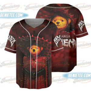 Lady Gaga “Mayhem” Bear Jersey, Red Latex Look from Abracadabra Music Video, Mayhem Ball Concert Tour Shirt