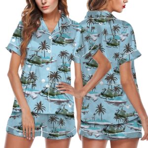 U.S Army Bell UH-1 Iroquois Short Pajamas Set, Military helicopter Bell UH-1 Iroquois Pajamas