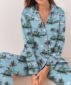 U.S Army Bell UH-1 Iroquois Long Pajamas Set,  Military helicopter Bell UH-1 Iroquois Pajamas