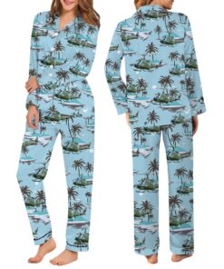 Alternative view of U.S Army Bell UH-1 Iroquois Long Pajamas Set,  Military helicopter Bell UH-1 Iroquois Pajamas