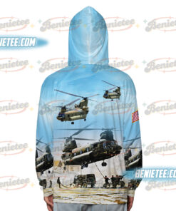Alternative view of U.S Army Boeing CH-47 Chinook Shirt 3D, Chinook CH-47 Spouse Hoodie 3D