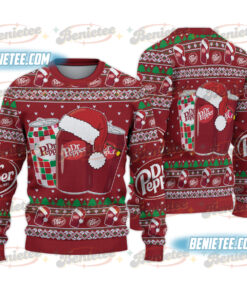 Christmas Dr Pepper Ugly Sweater, Festive Holiday Tee, Xmas Gift, Trendy Christmas Soda Tee, Retro Soda Can, Dr Pepper Lover Sweater