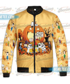 Alternative view of Great Pumpkin Halloween Bomber Jacket, Pumpkin Fall Tee, Cute Peanuts Graphic T-Shirt