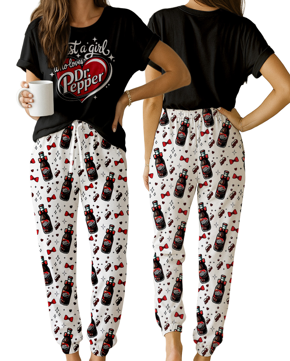 Christmas Dr Pepper Pajamas Set, Festive Holiday Tshirt, Xmas Gift, Trendy Christmas Soda Tee, Retro Soda Can Hoodie, Dr Pepper Lover