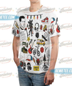 Alternative view of Welcome to the Upside Down T-Shirt 3D, Stranger Things Inspired, Retro Horror Shirt