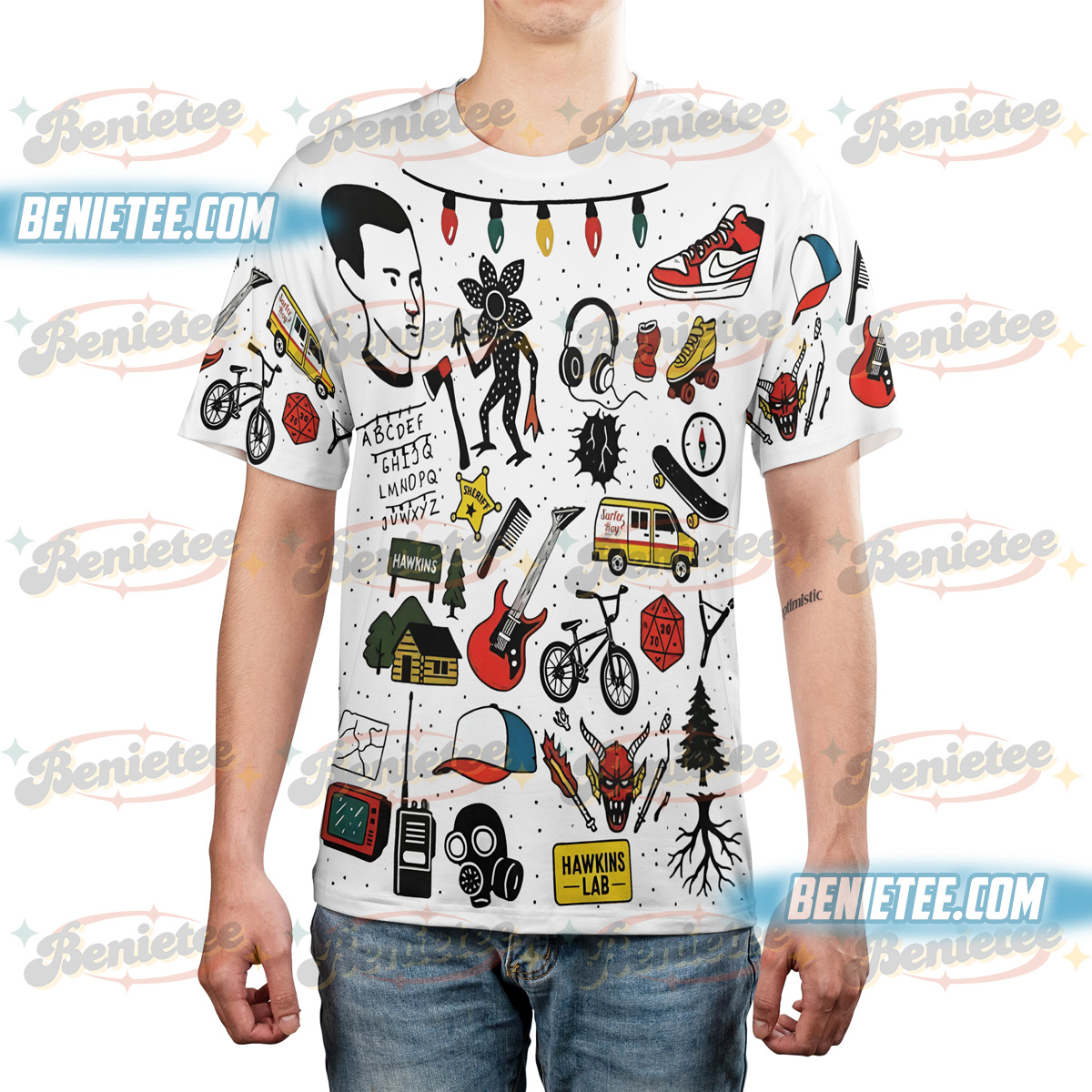 Welcome to the Upside Down T-Shirt 3D, Stranger Things Inspired, Retro Horror Shirt - Image 4