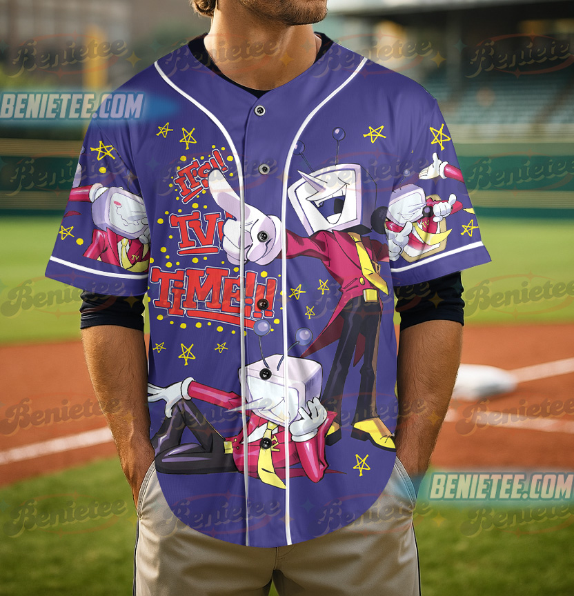 It’s TV Time Meme Baseball Jersey, Tenna Deltarune Game Shirt, Funny Tenna Fan Tee - Image 3