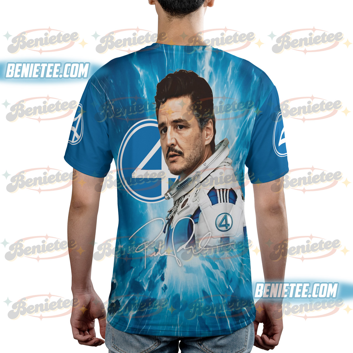 Pedro Pascal Vintage Bootleg Shirt 3D, Pedro Pascal Fantastic Four Tee 3D - Image 4