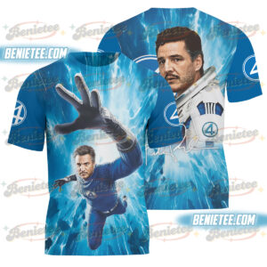 Pedro Pascal Vintage Bootleg Shirt 3D, Pedro Pascal Fantastic Four Tee 3D