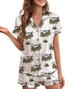 Alternative view of U.S. Army / CH-47 Chinook Military Transport Pajamas Set Short