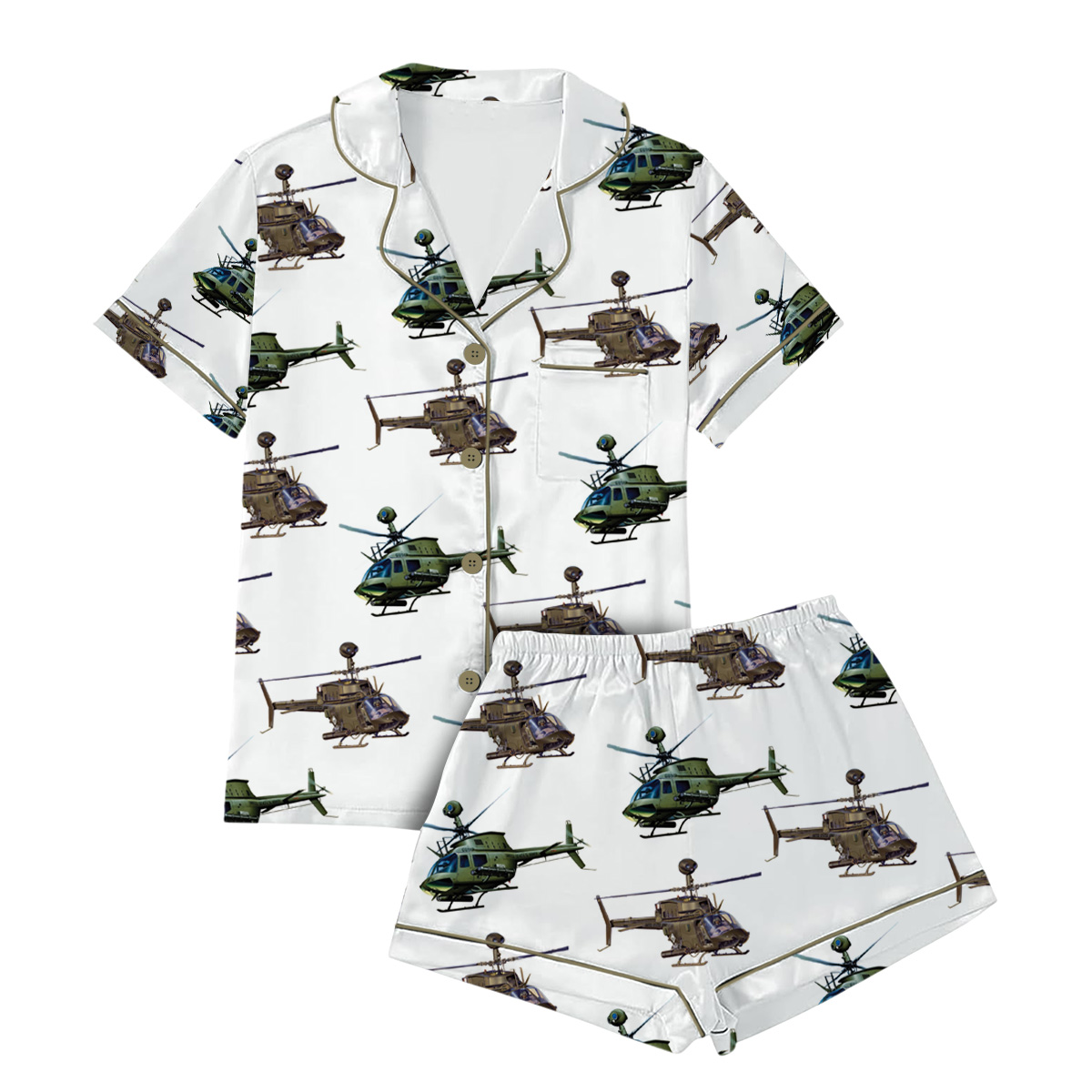 U.S. Army Pajamas Set, OH-58D Kiowa Warrior Helicopter Pajamas Short - Image 2
