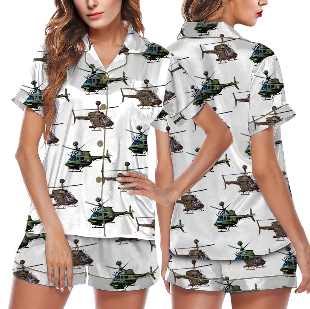 U.S. Army Pajamas Set, OH-58D Kiowa Warrior Helicopter Pajamas Short - Image 3