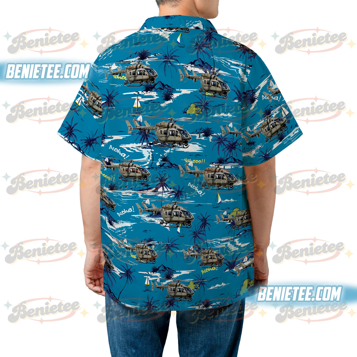 U.S. Army / Eurocopter UH-72 Lakota Hawaiian Shirt - Image 3