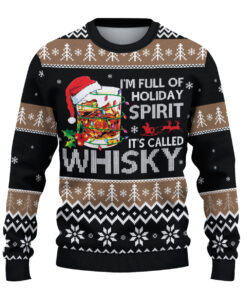 Alternative view of Call Me Old Fashioned Christmas Ugly Sweater, Whiskey Sweatshirt, Retro Christmas Shirt Whiskey Lover Gift, Bourbon Lover Shirt