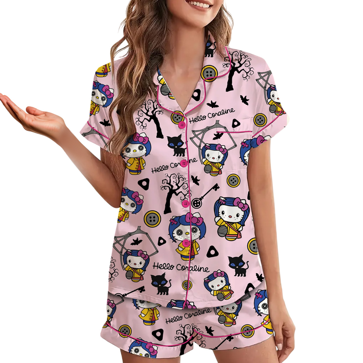 Coraline Halloween Pajamas Set Short - Image 3