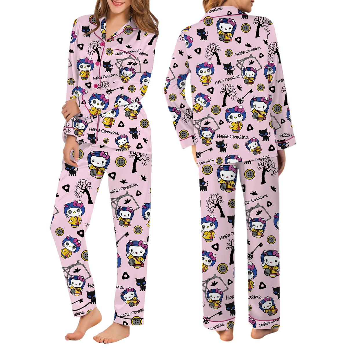 Coraline Halloween Pajamas Set Long - Image 2