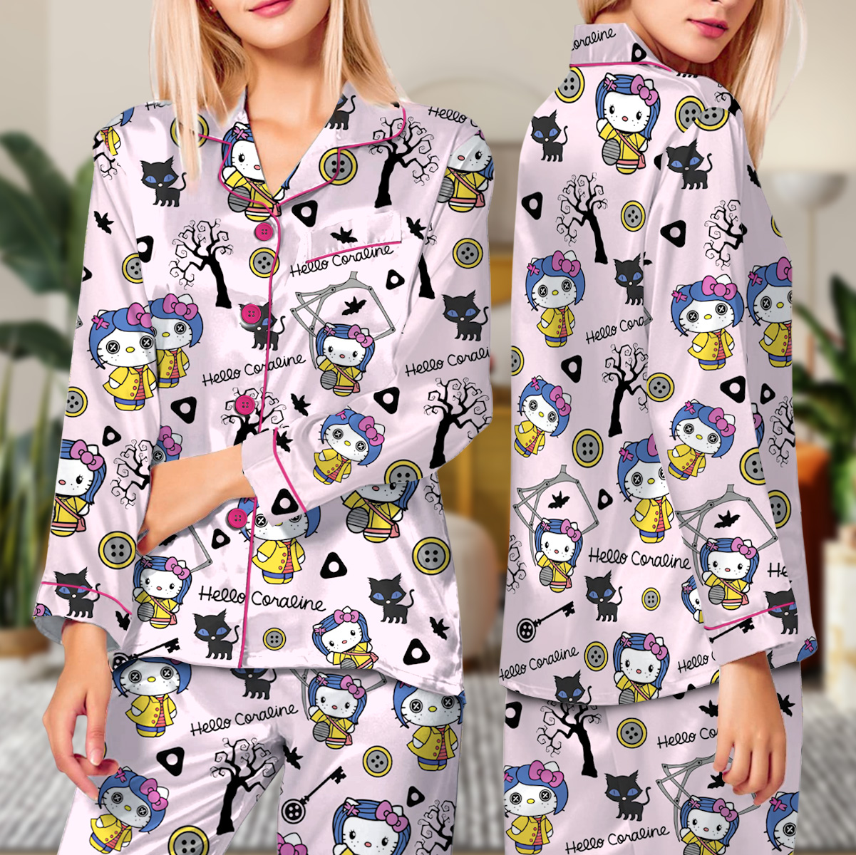 Coraline Halloween Pajamas Set Long - Image 3