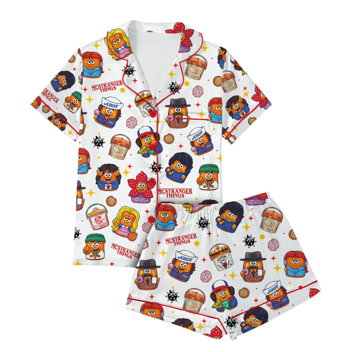 Stranger Things Nuggets Pajamas Set Short, Mc Nugget Stranger Things Pajamas - Image 2