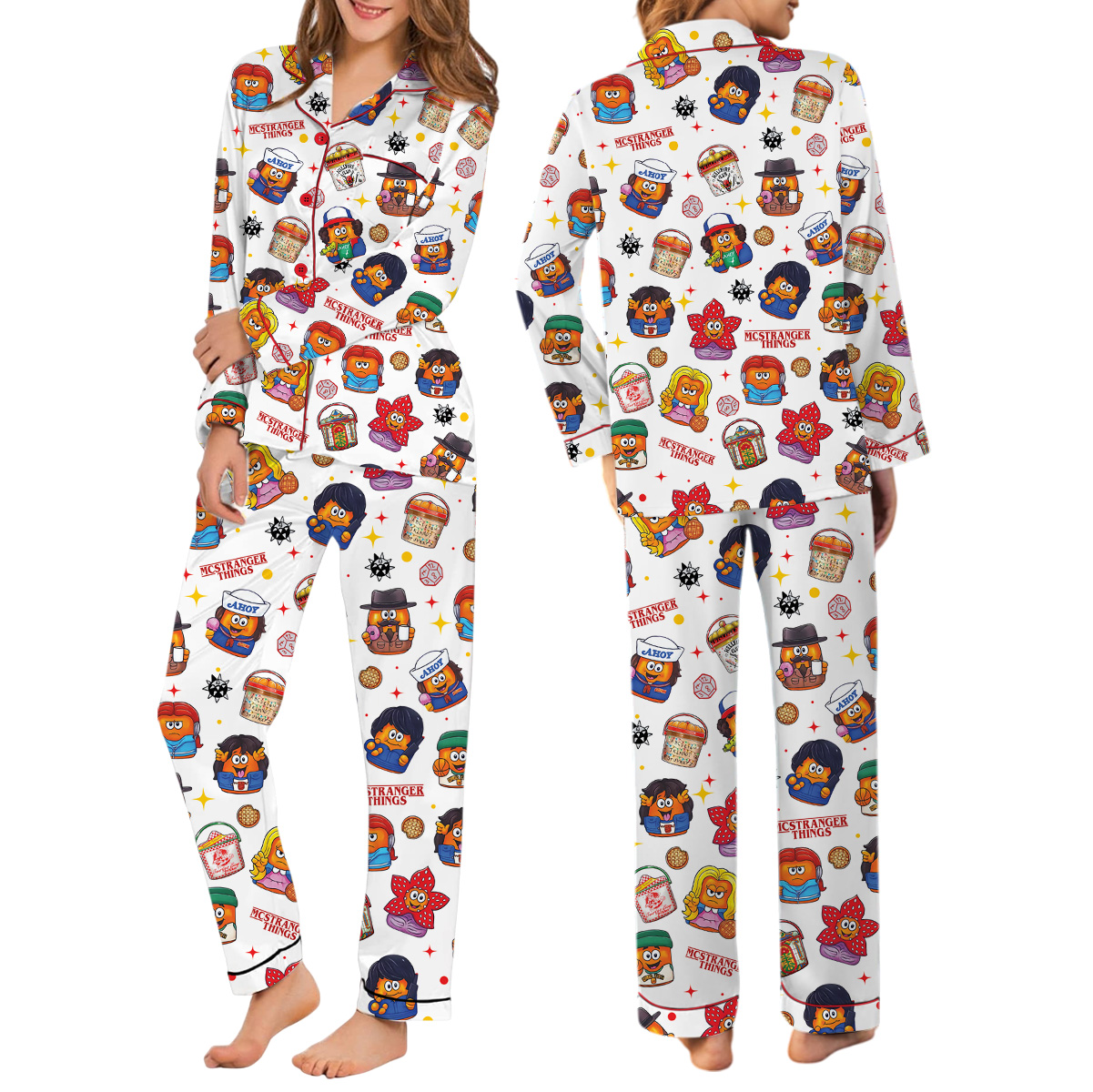 Stranger Things Nuggets Pajamas Set Long - Image 2