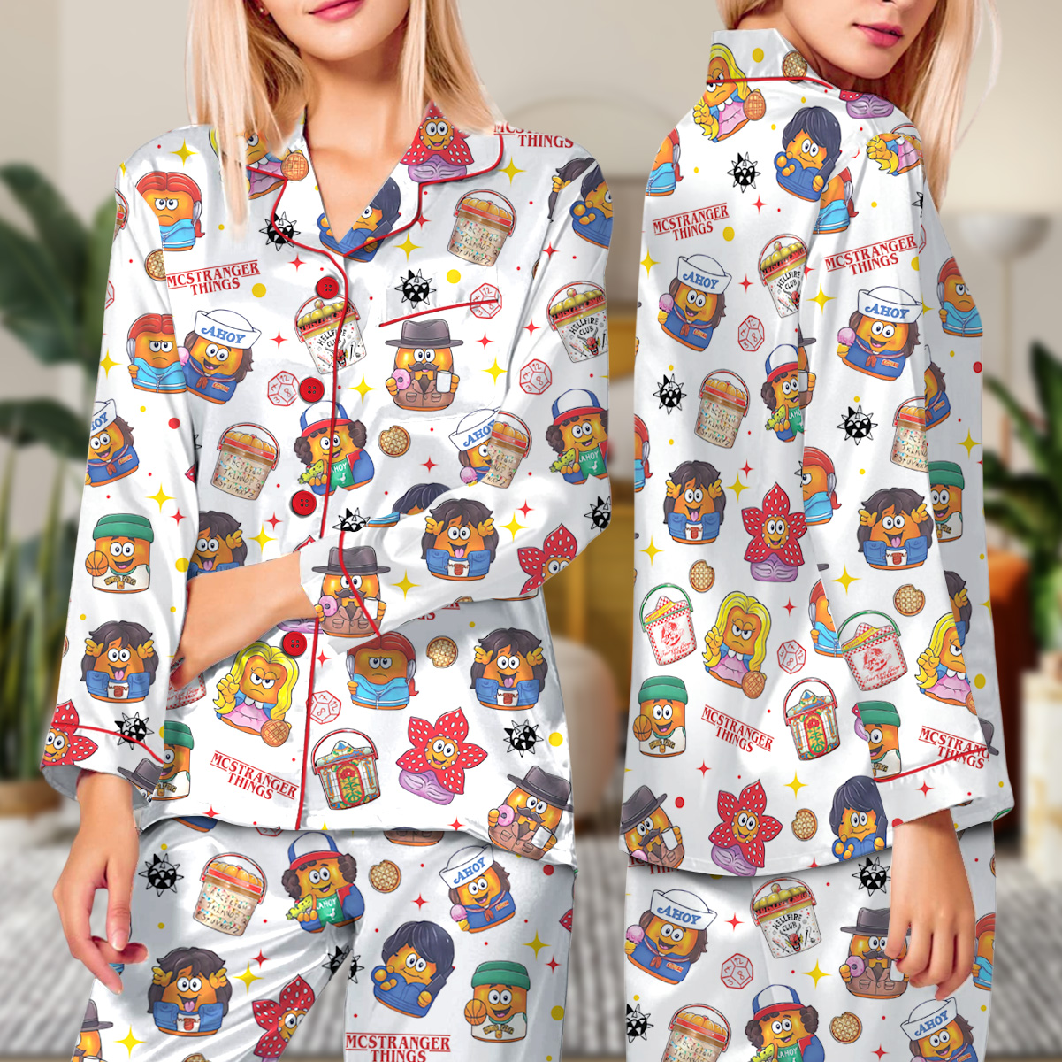 Stranger Things Nuggets Pajamas Set Long - Image 3